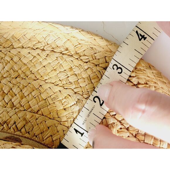 Scala Raffia Straw Hat Palm Tree Pineapple Band S/M 21.5” Summer Boho Coastal - Picture 10 of 10